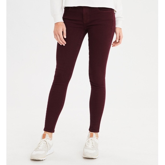 American Eagle Outfitters Pants - A&E NE(X)T LEVEL JEGGING in Deep Maroon